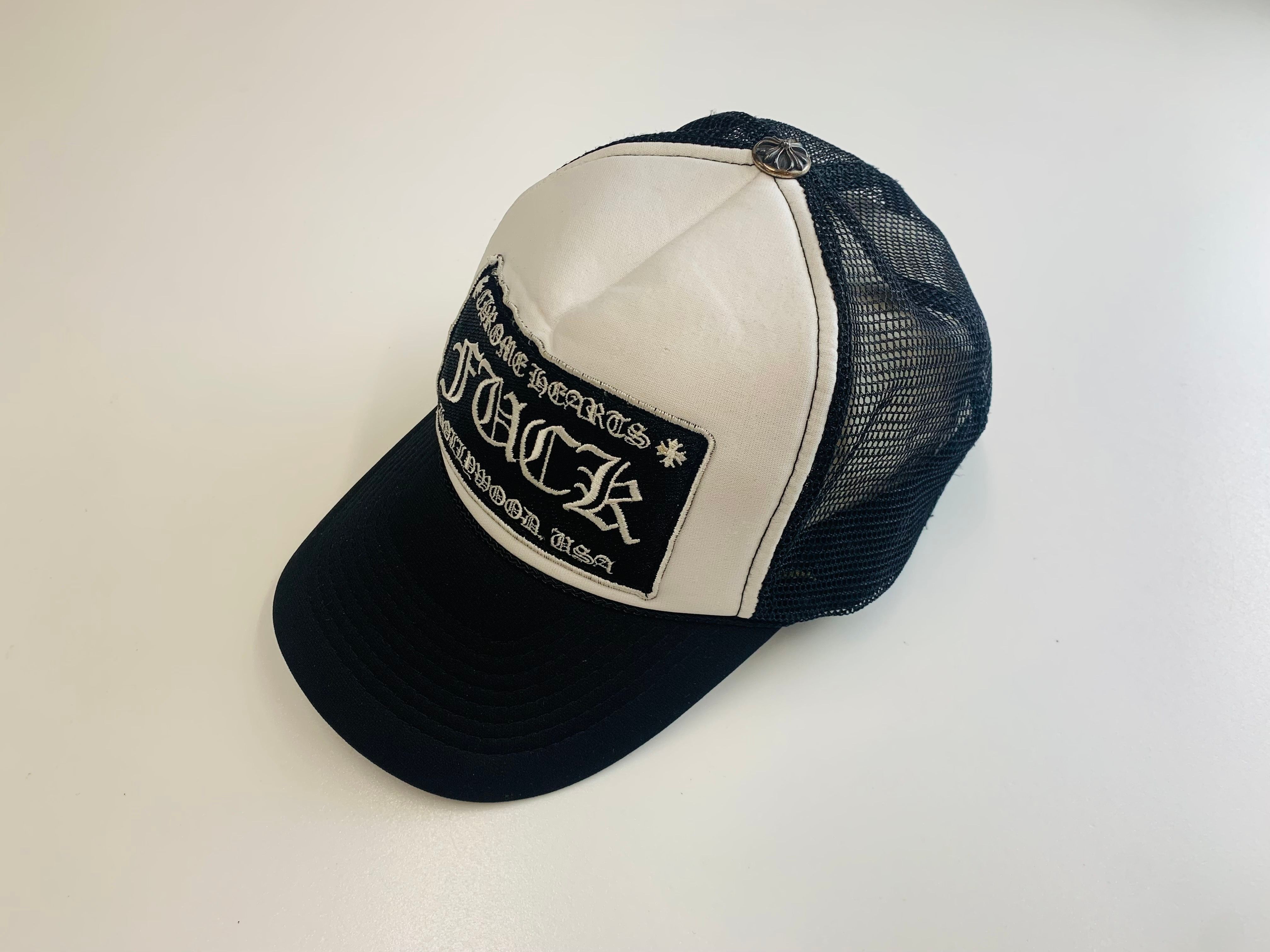 Chrome Hearts Tracker Cap Fuck "Black/White"
