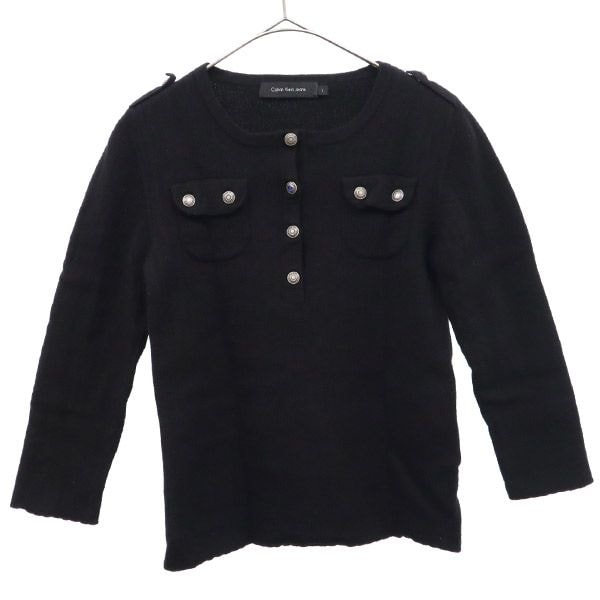 Calvin klein Jeans カルバンクラインジーンズ ウール 長袖 ニット L ブラック セーター