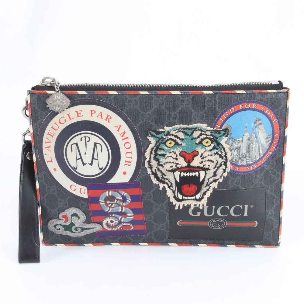 ■美品 グッチ GGスプリームナイトクーリエ 496346 セカンドバッグ