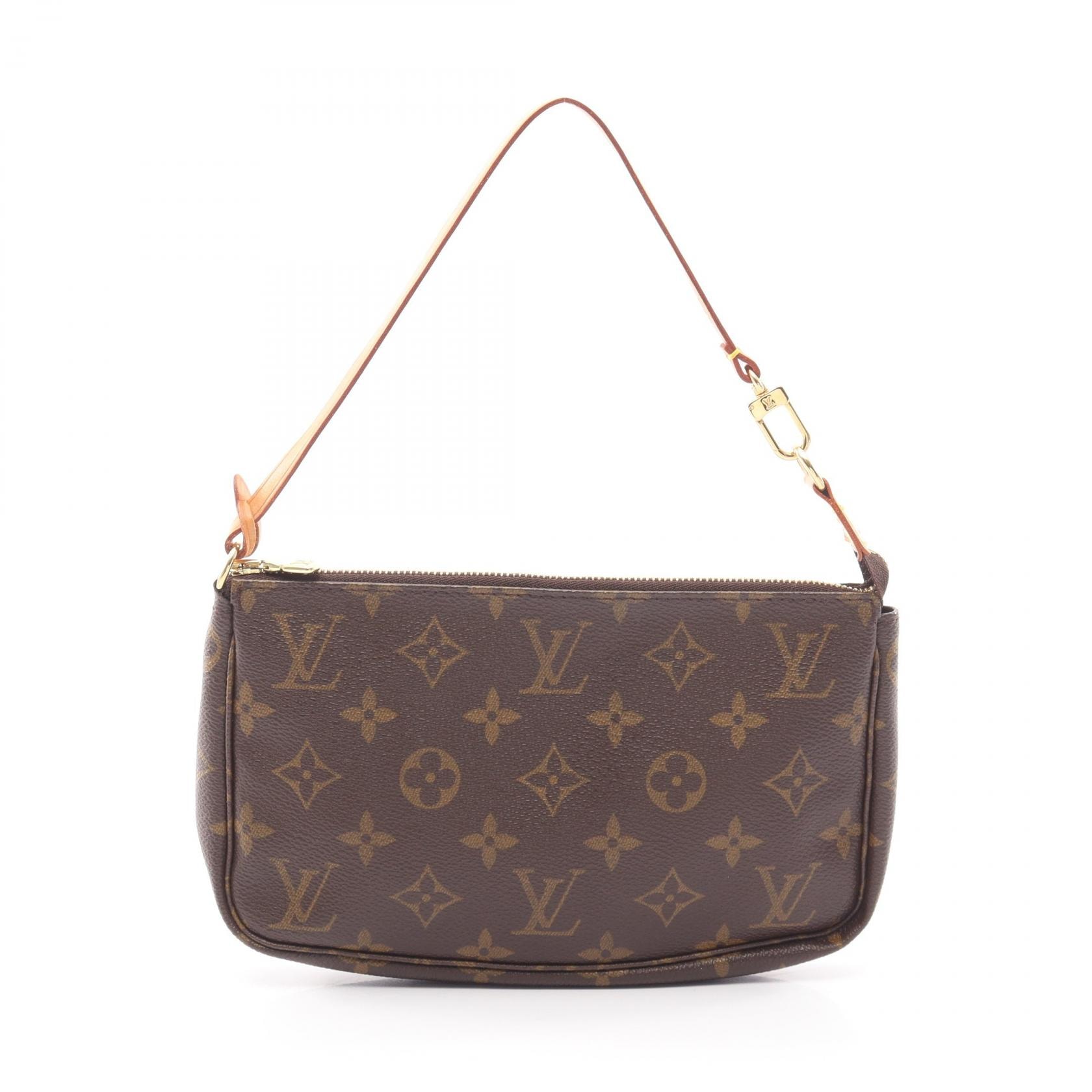 ルイ・ヴィトン LOUIS VUITTON ポシェットアクセソワール ハンドバッグ バッグ PVCコーティングキャンバス レザー モノグラム レディース ブラウン系 M51980 【中古】