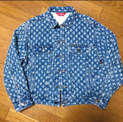 Supreme Hole Punch Denim Trucker Jacket "Blue"