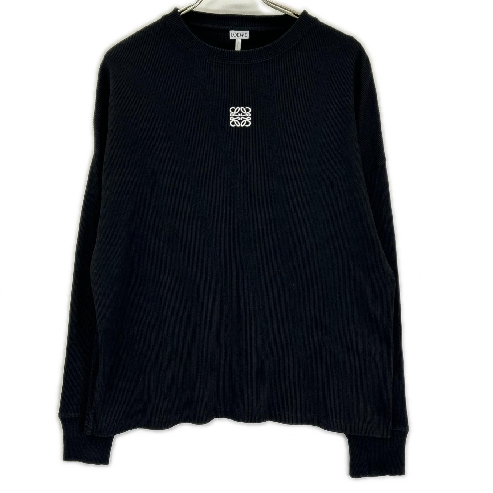 ロエベ H526Y22XAY ブラック オーバーサイズフィット ロングスリーブ Tシャツ M