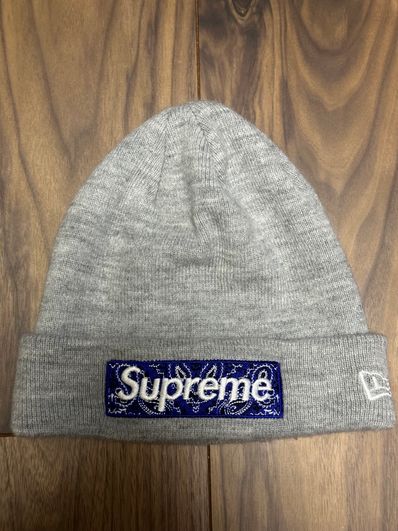 Supreme New Era® Box Logo Beanie "Grey"