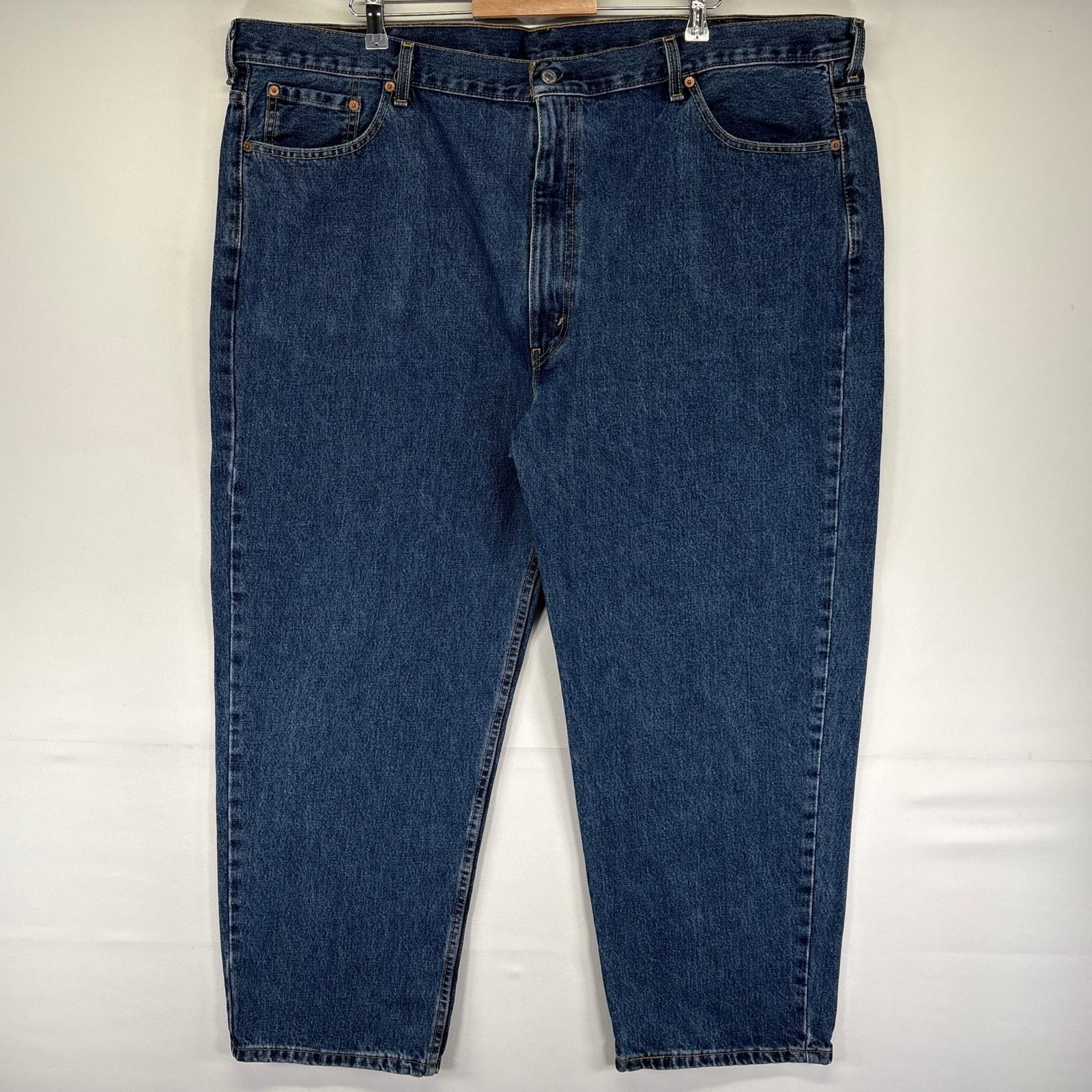 古着 リーバイス Levi's デニム パンツ Gパン ジッパーフライ 5ポケット 大きいサイズ 550 テーパード W48 L30  ブルー系 メンズ