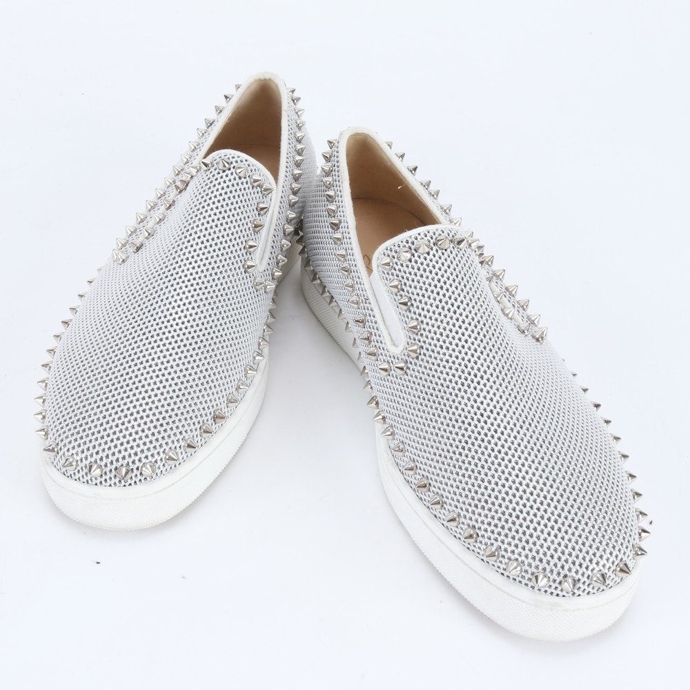 ■美品 クリスチャンルブタン スパイクスタッズ 41 1/2スリッポン