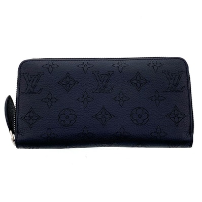 LOUIS VUITTON ルイ・ヴィトン ジッピー ウォレット 長財布 M61867 モノグラムマヒナ ブラック レディース【中古】