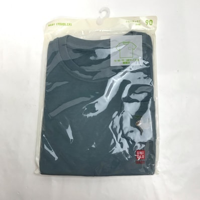 未使用/新品★UNIQLO +J【ユニクロ】半袖Tシャツ【ベビー90/青系/blue】くすみカラー/Tops/Shirt◆BJ079-j