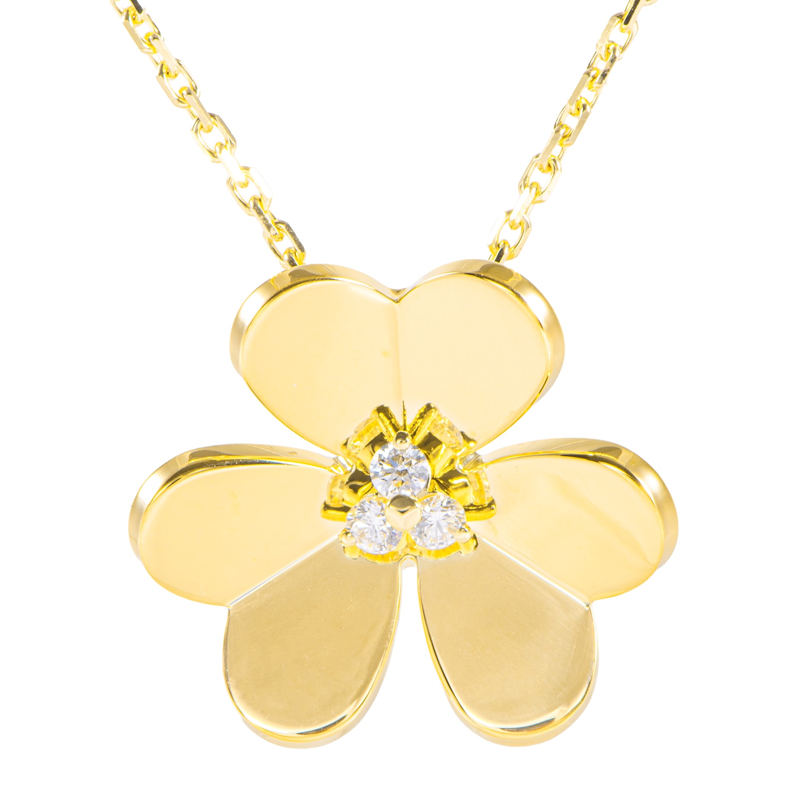 Van Cleef & Arpels ヴァンクリーフ&アーペル フリヴォル ペンダント ラージモデル VCARC96800 ネックレス K18YG ダイヤモンド イエロー ゴールド【中古】