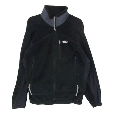 patagonia パタゴニア W812F USA製 Vintage ヴィンテージ ジップアップ ボア フリース ジャケット ブラック系 S【中古】