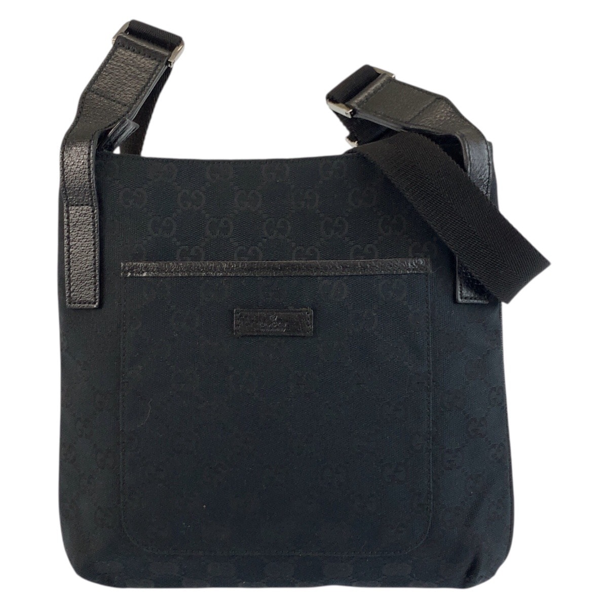 美品 GUCCI グッチ ブラック 黒 GGキャンバス ショルダーバッグ ポシェット 603267 【中古】