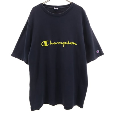 Champion チャンピオン 半袖 スウェット トレーナー XL ネイビー