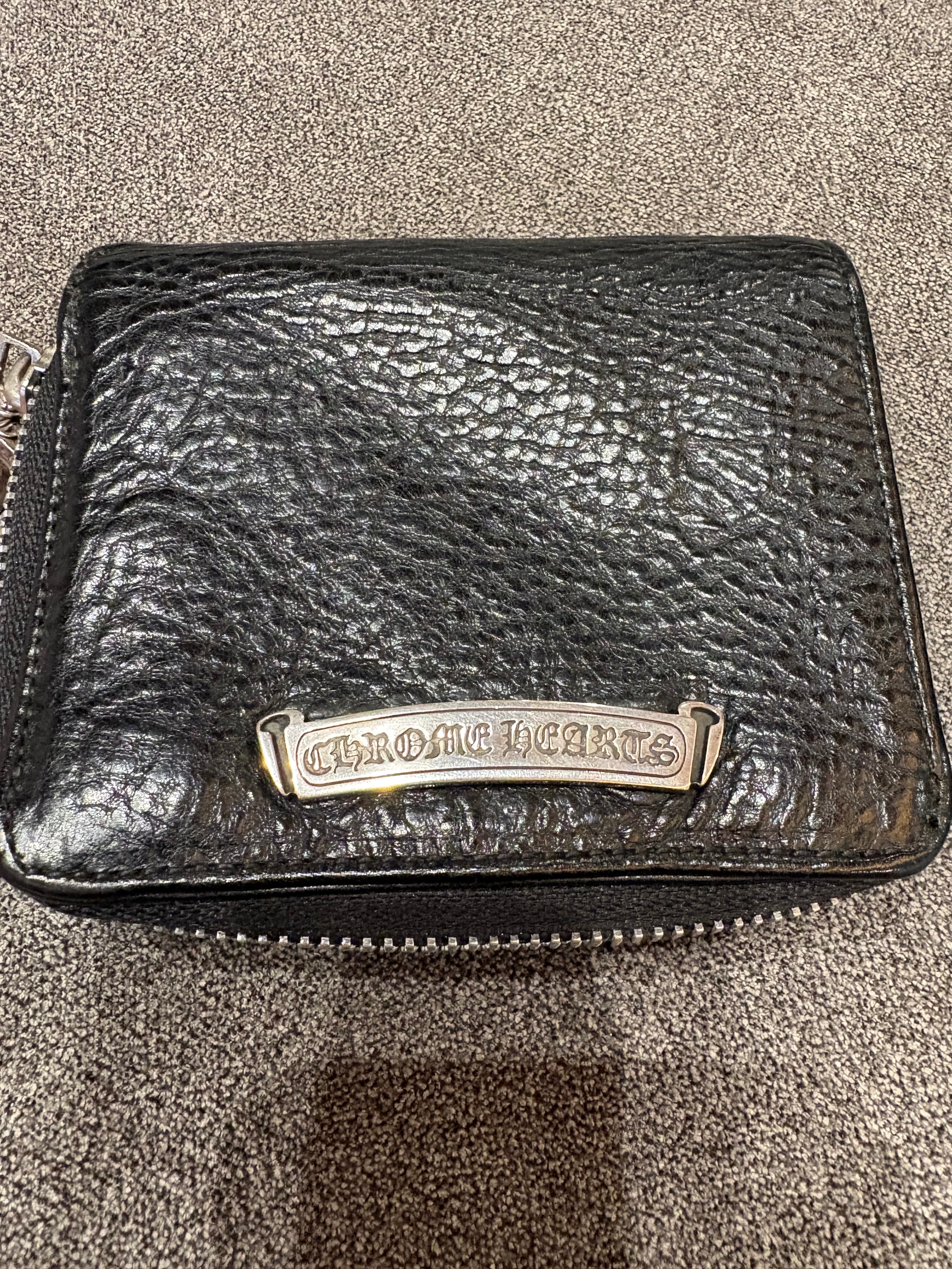 Chrome Hearts Square Zipville Wallet / Leather "Black"