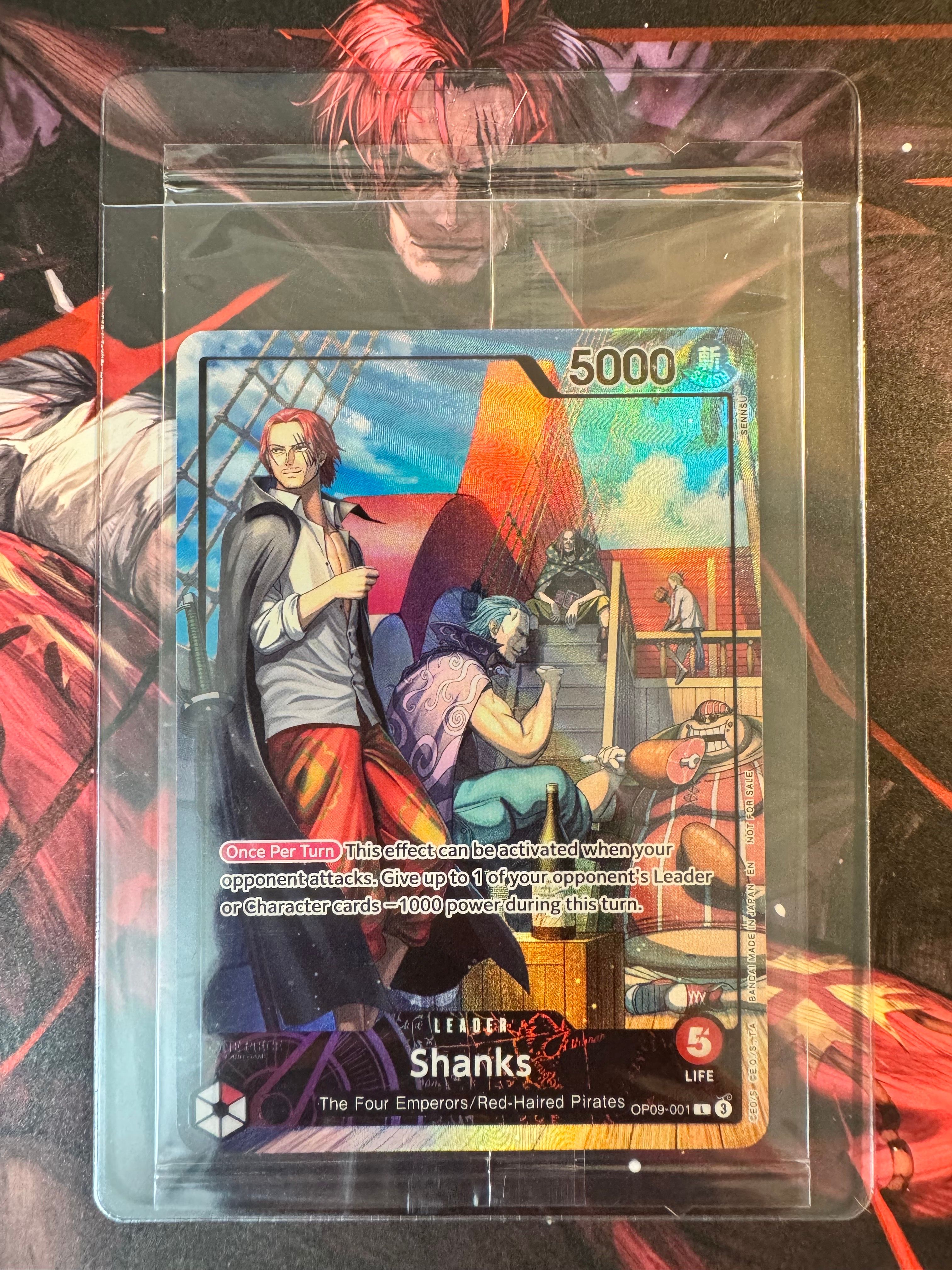 シャンクス L [OP09-001]【英語版】(プロモーションカード「PSA限定コラボプロモカード」)