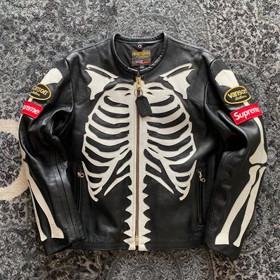 Supreme / Vanson® Leather Bones Jacket "Black"