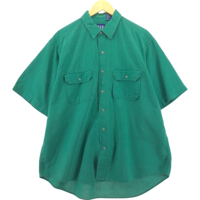 古着 90年代 ギャップ GAP オールドギャップ 半袖 コットン×リネンシャツ メンズL相当 ヴィンテージ/eaa565519