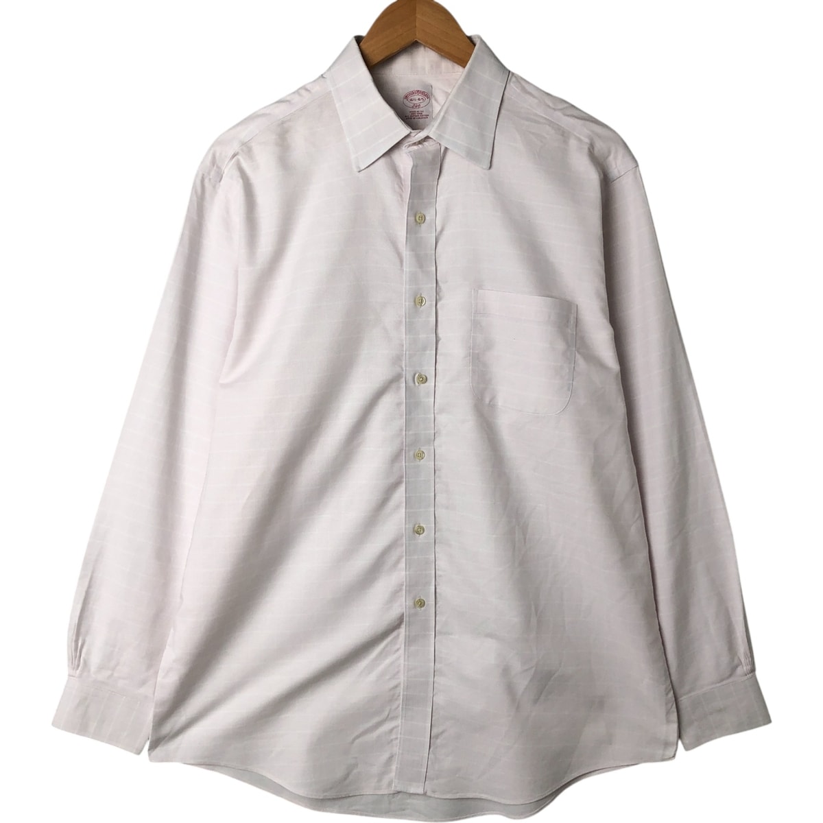 古着 ブルックスブラザーズ Brooks Brothers 346 ワイドカラー 長袖 チェックシャツ メンズL相当/eaa544737