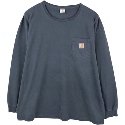 古着 カーハート Carhartt 無地ポケットロングTシャツ ロンT メンズXL相当/eaa668001