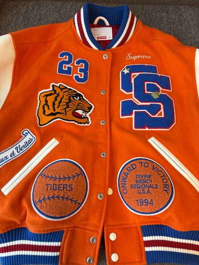 Supreme Tiger Varsity Jacket "Orange"
