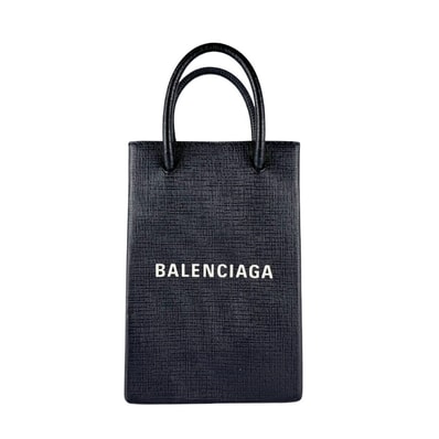 バレンシアガ BALENCIAGA ショルダーバッグ レザー ブラック ユニセックス 593326【中古】 z10678