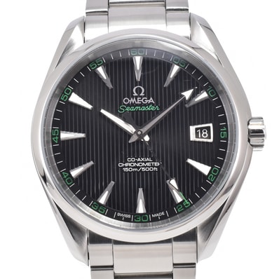 オメガ OMEGA 231.10.42.21.01.001 シーマスター アクアテラ ブラック 自動巻き メンズ 美品 保証書付き 腕時計 N#149608