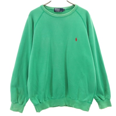 Polo by Ralph Lauren ポロバイラルフローレン 長袖 スウェット トレーナー L グリーン ナイガイ社製