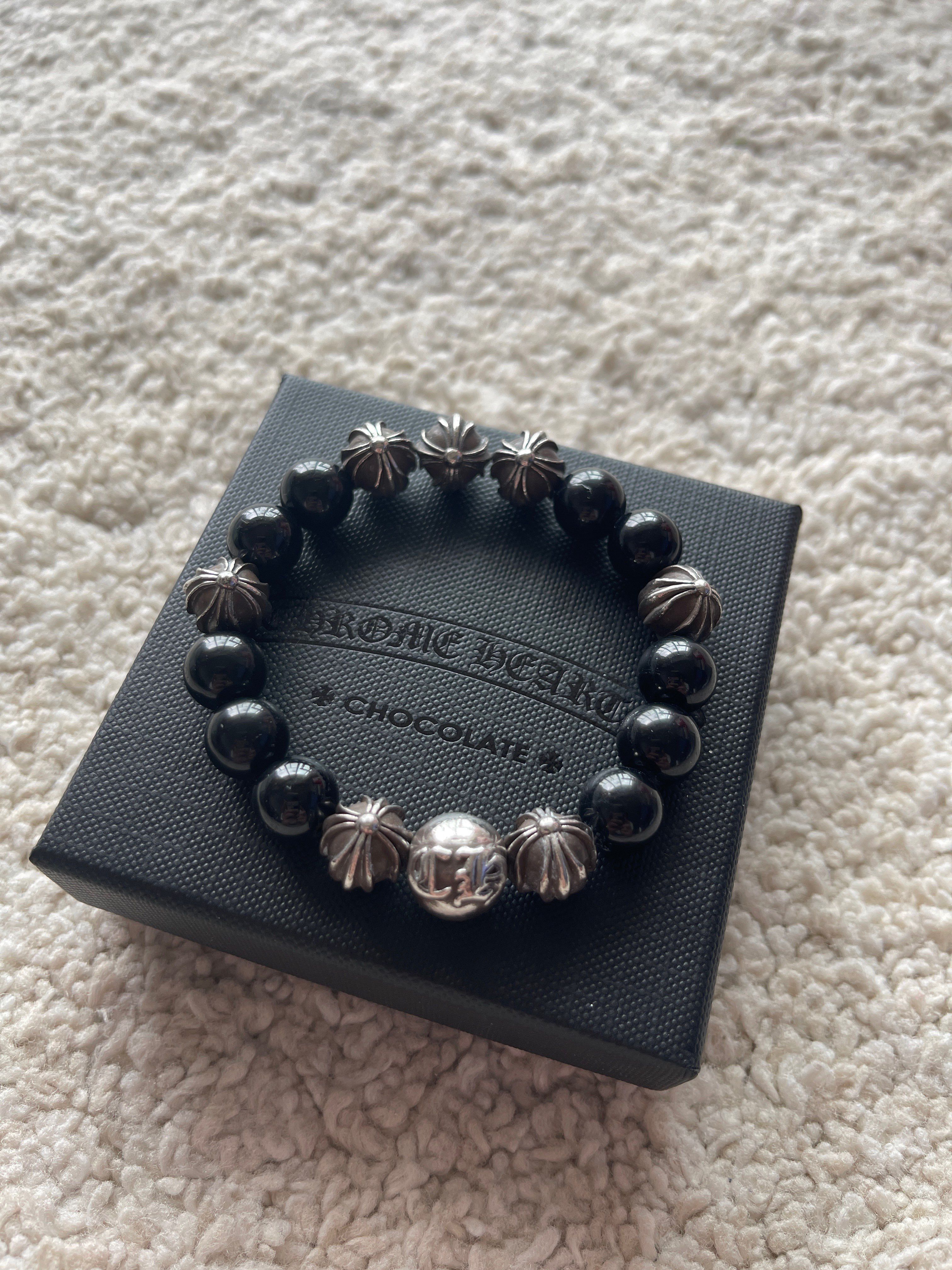 クロムハーツ ビーズ ブレスレット ブラック10mm