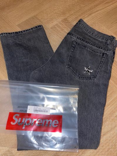 Supreme Regular Jean "Washed Black"(22SS)