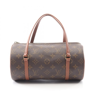 ルイ・ヴィトン LOUIS VUITTON パピヨン26 旧型 ハンドバッグ バッグ PVCコーティングキャンバス レザー モノグラム レディース ブラウン系 M51366 【中古】