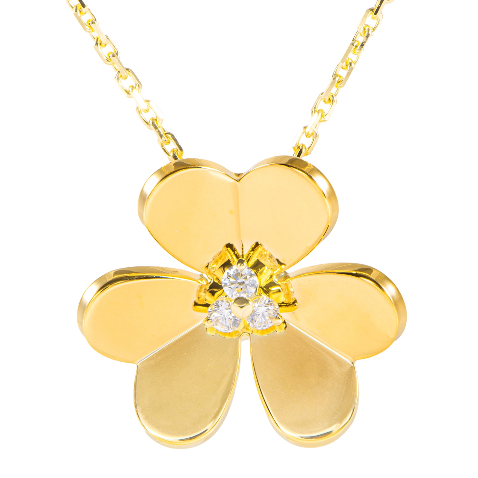 Van Cleef & Arpels ヴァンクリーフ&アーペル フリヴォル ペンダント ラージモデル VCARC96800 ネックレス K18YG ダイヤモンド イエロー ゴールド【中古】