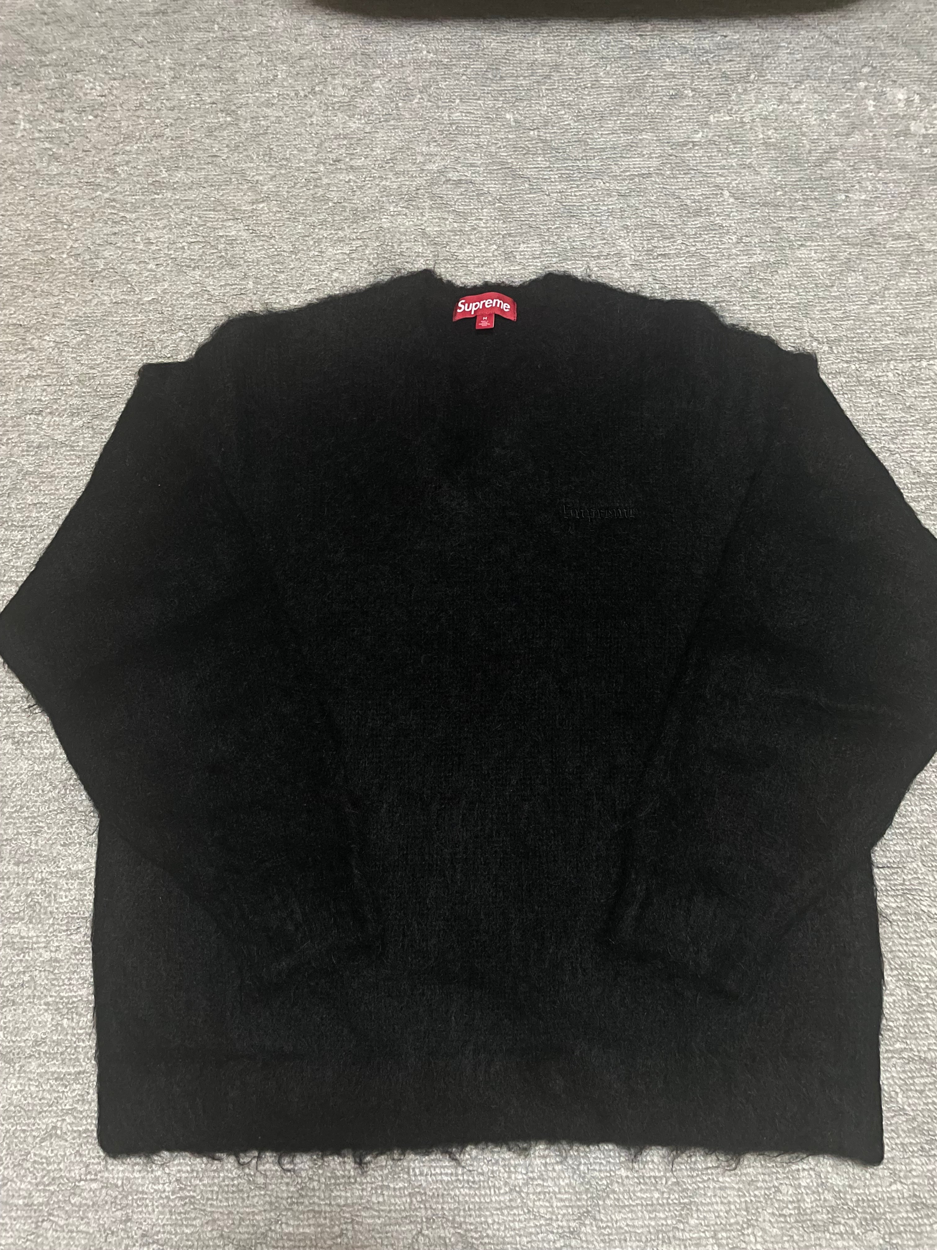 Supreme Brushed Mohair Sweater "Black"