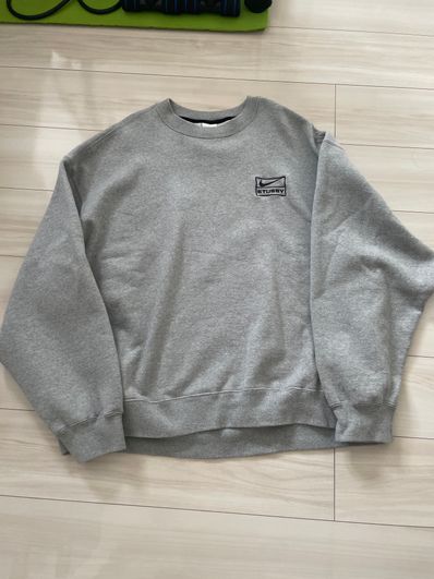 Stussy x Nike Fleece Crew (US Size) "Grey" DO9337-063