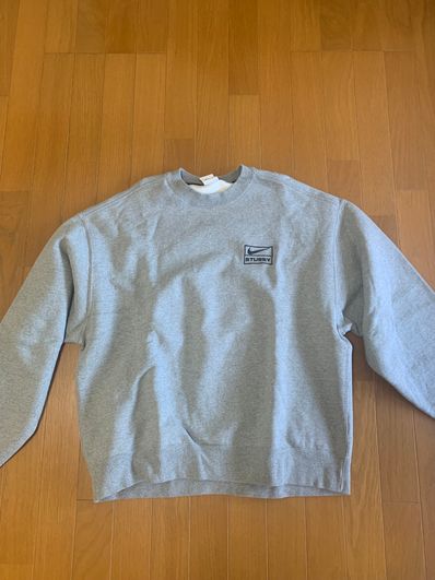 Stussy x Nike Fleece Crew (US Size) "Grey" DO9337-063