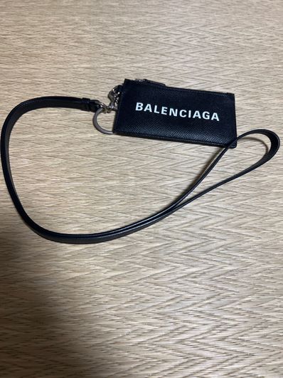 BALENCIAGA Everyday Leather Card Holder "Black"