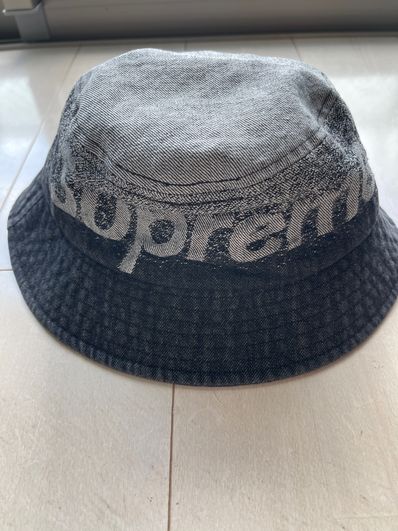 Supreme Fade Jacquard Denim Crusher "Black"