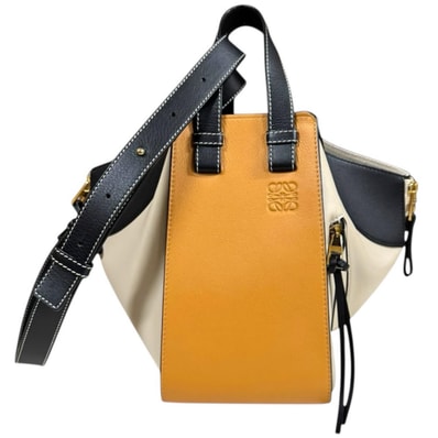 ロエベ ハンモック スモール ショルダーバッグ レザー 387.30PS35 ベージュ レディース LOEWE 中古