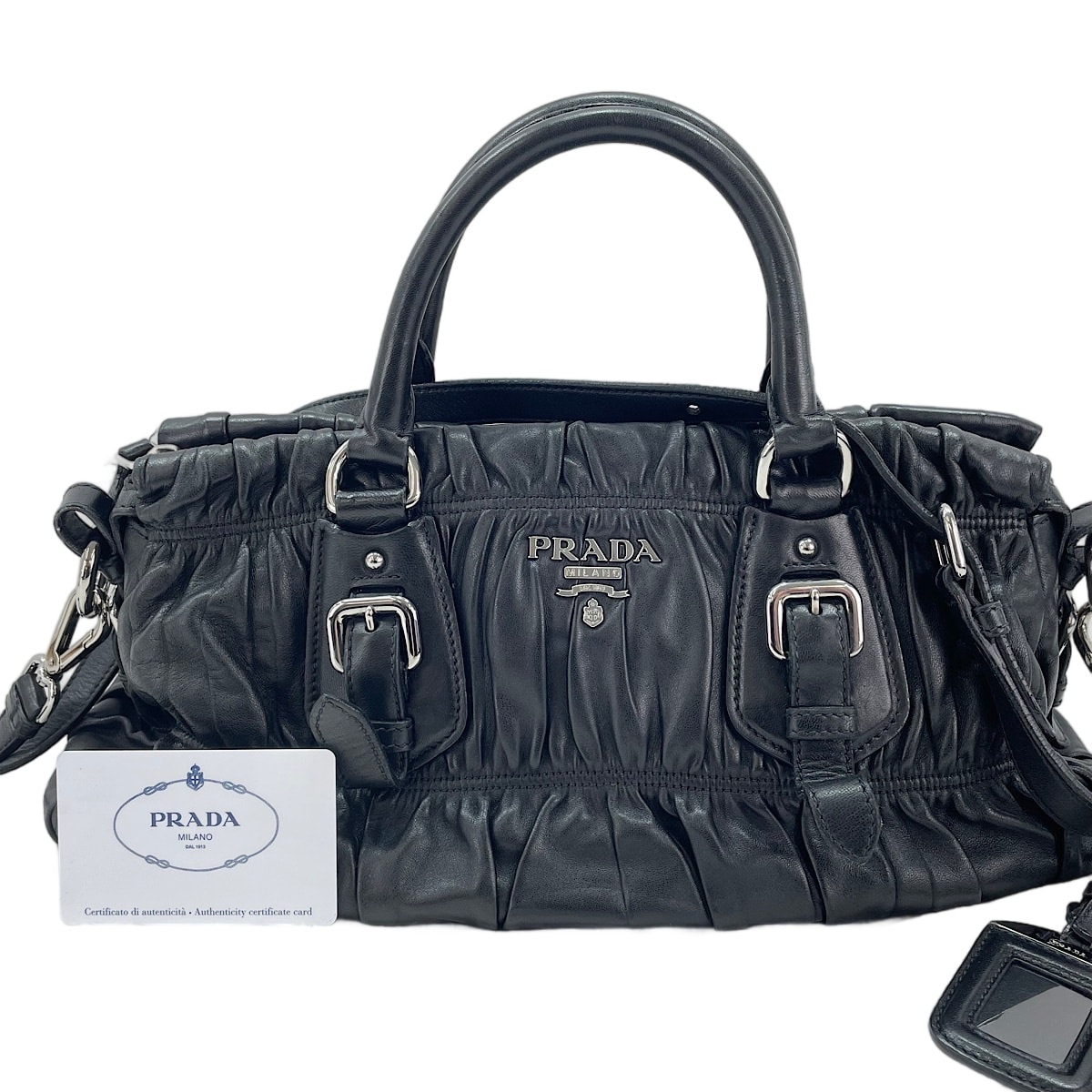 プラダ PRADA レザー 2WAY ショルダーバッグ【中古】