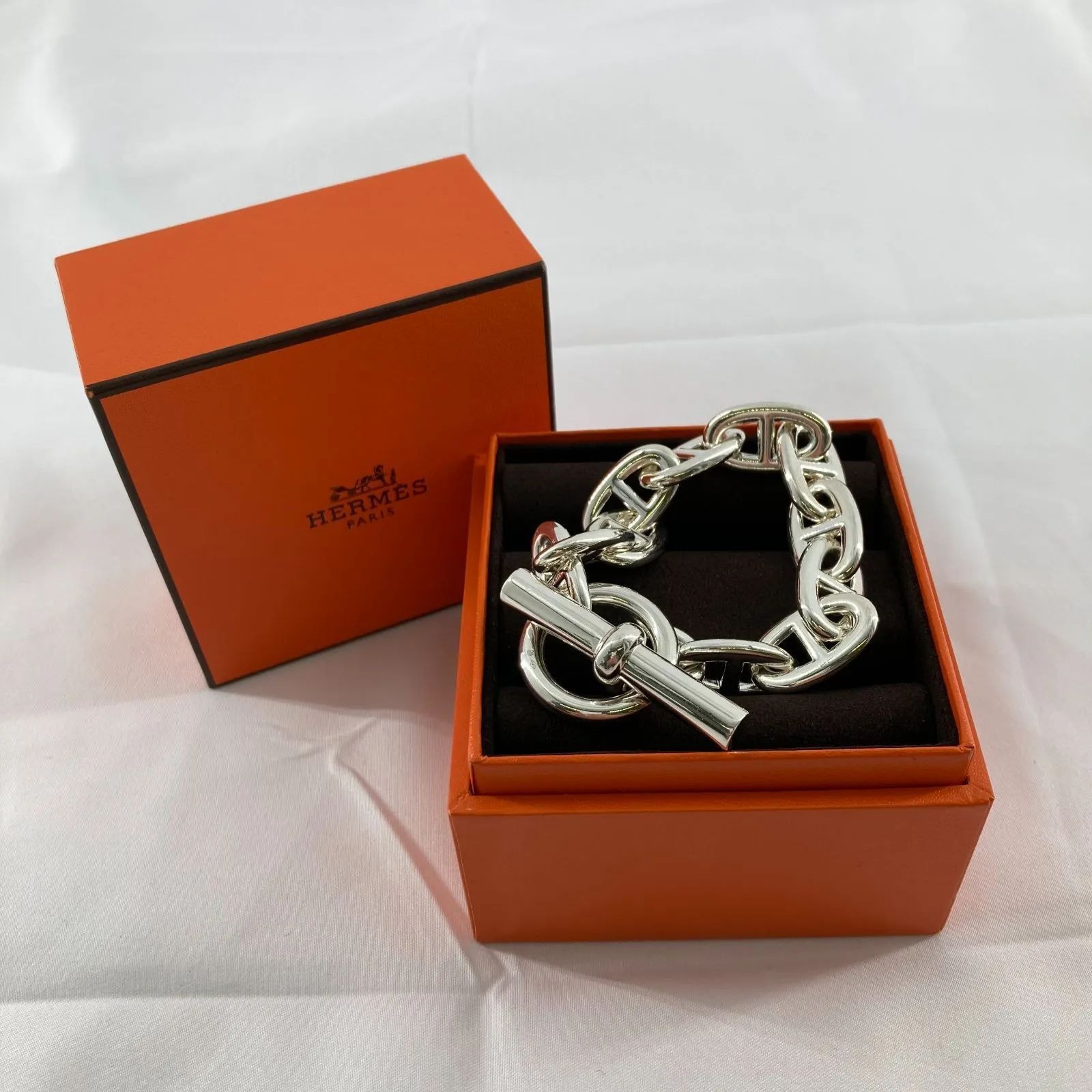 HERMES(エルメス) シェーヌダンクル サイズGM 11コマ Ag925 ブレスレット シルバー