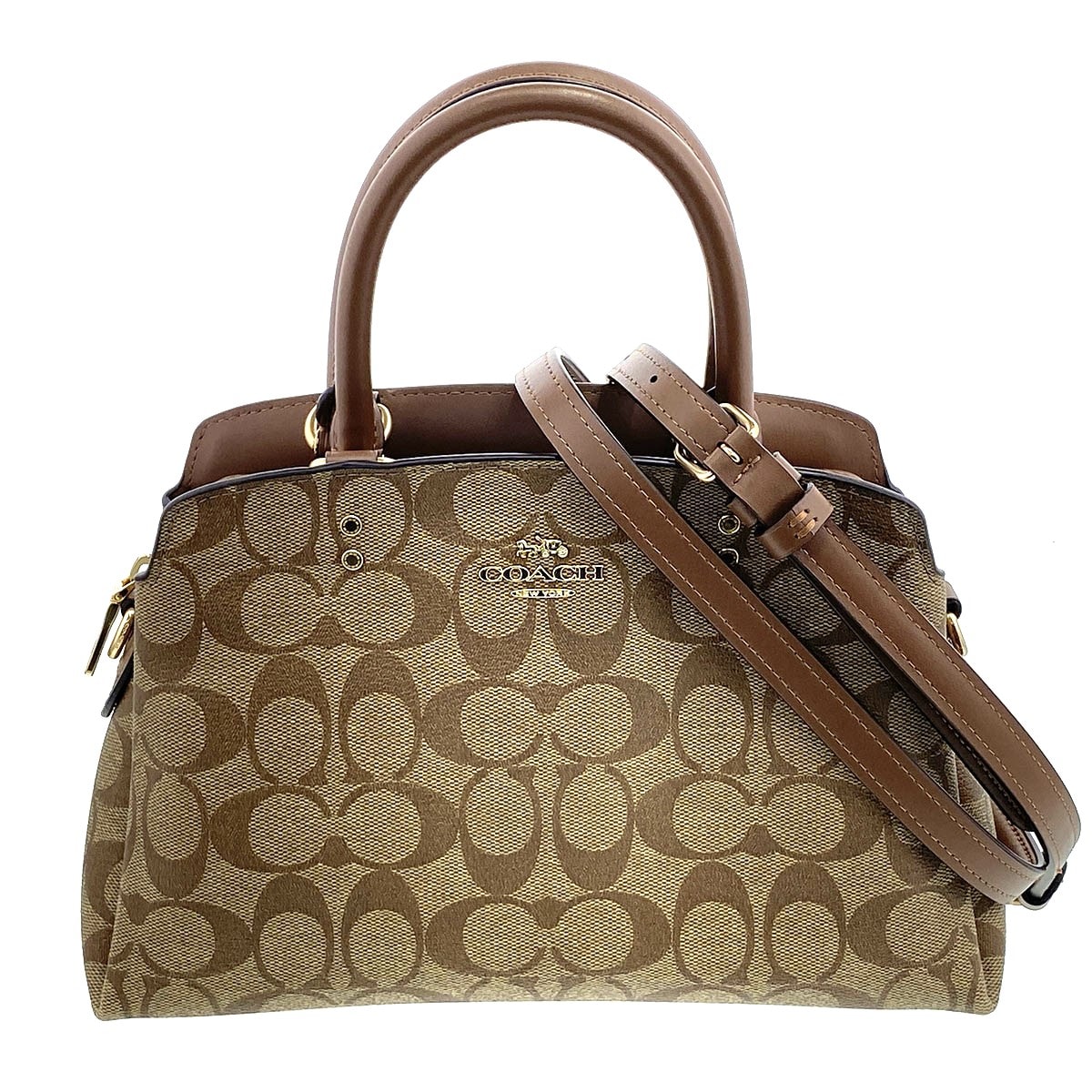 COACH コーチ ミニ リリー ハンドバッグ ハンドバッグ 91494 PVC ブラウン レディース【中古】
