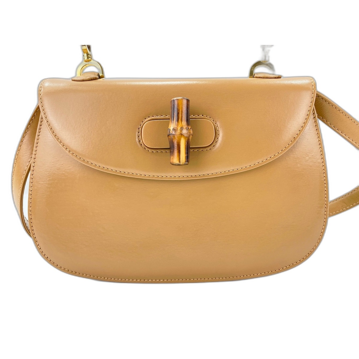グッチ GUCCI バンブー ショルダーバッグ レザー【中古】