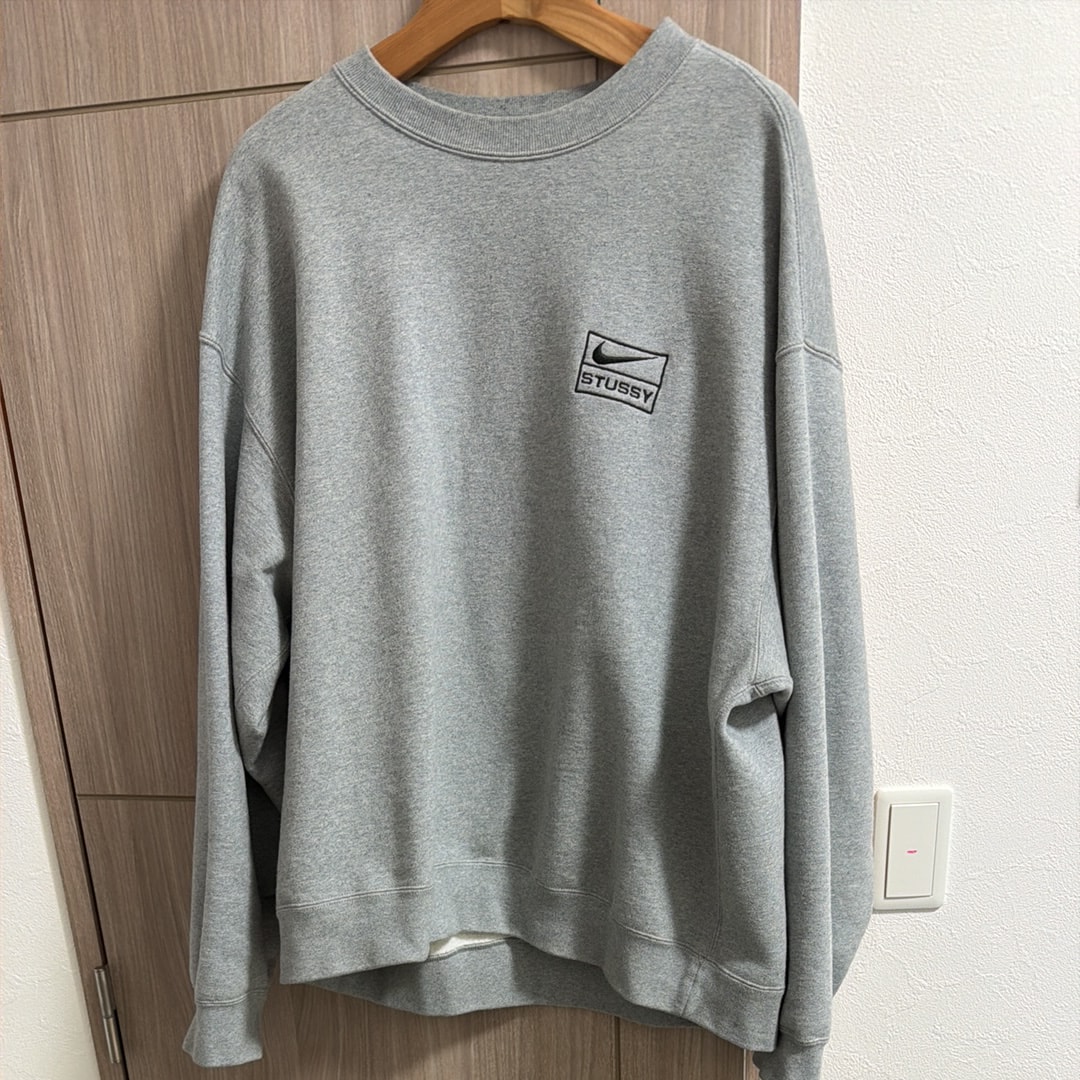 Stussy x Nike Fleece Crew (US Size) "Grey" DO9337-063