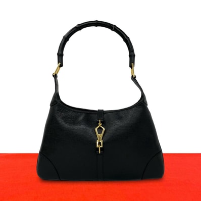 GUCCI グッチ バンブー ジャッキー 金具 レザー バンブー ショルダーバッグ ブラック
34940