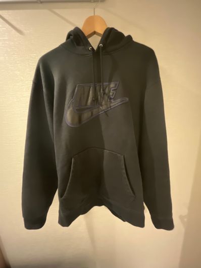 Supreme / Nike® Leather Appliqué Hooded Sweatshirt "Black"