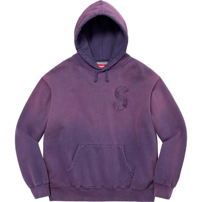 Supreme Overdyed S Logo Hooded Sweatshirt "Purple"