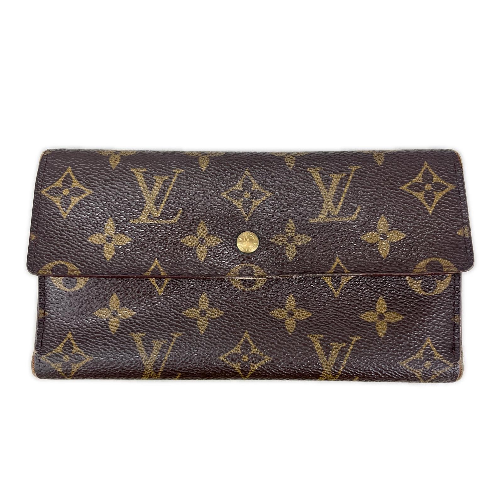 LOUIS VUITTON ルイヴィトン モノグラム ポルト トレゾール インターナショナル M61215 ブラウン