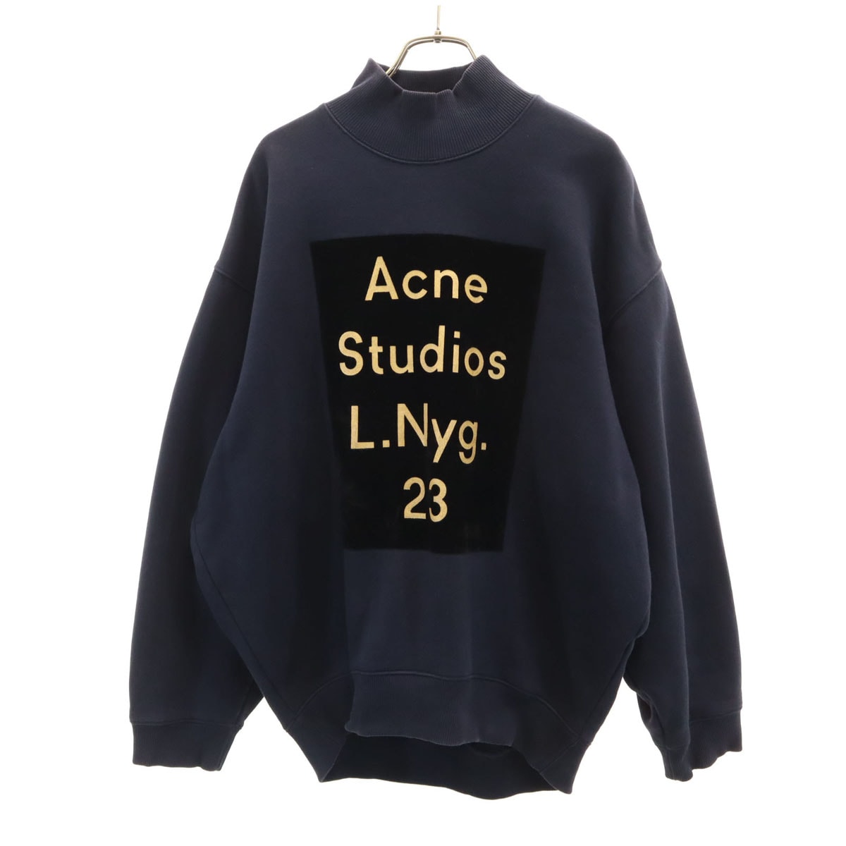 ACNE STUDIOS アクネストゥディオズ 長袖 スウェット モックネック トレーナー XXS ネイビー 裏起毛