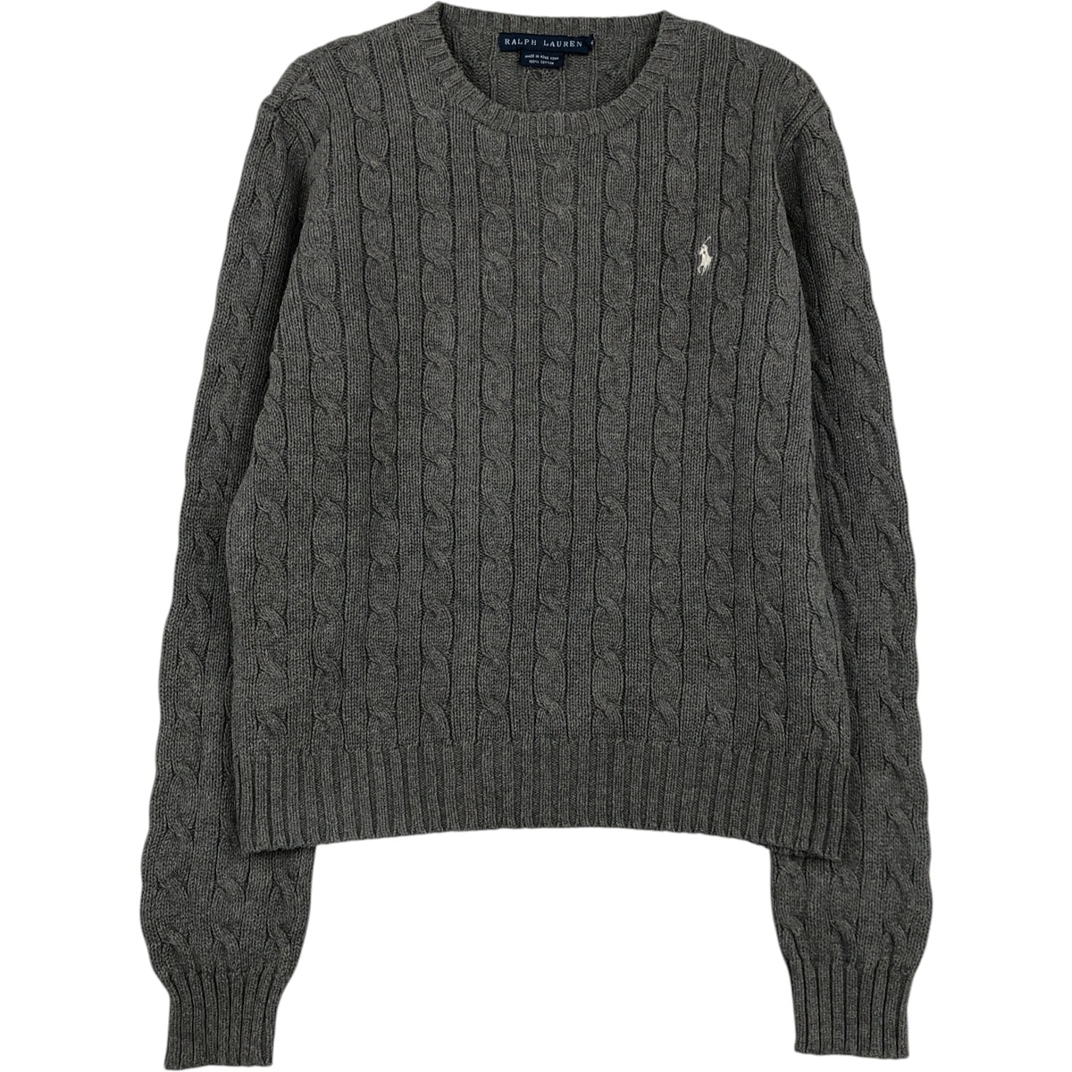古着 ラルフローレン Ralph Lauren ケーブル編み コットンニットセーター レディースM相当/eaa617689
