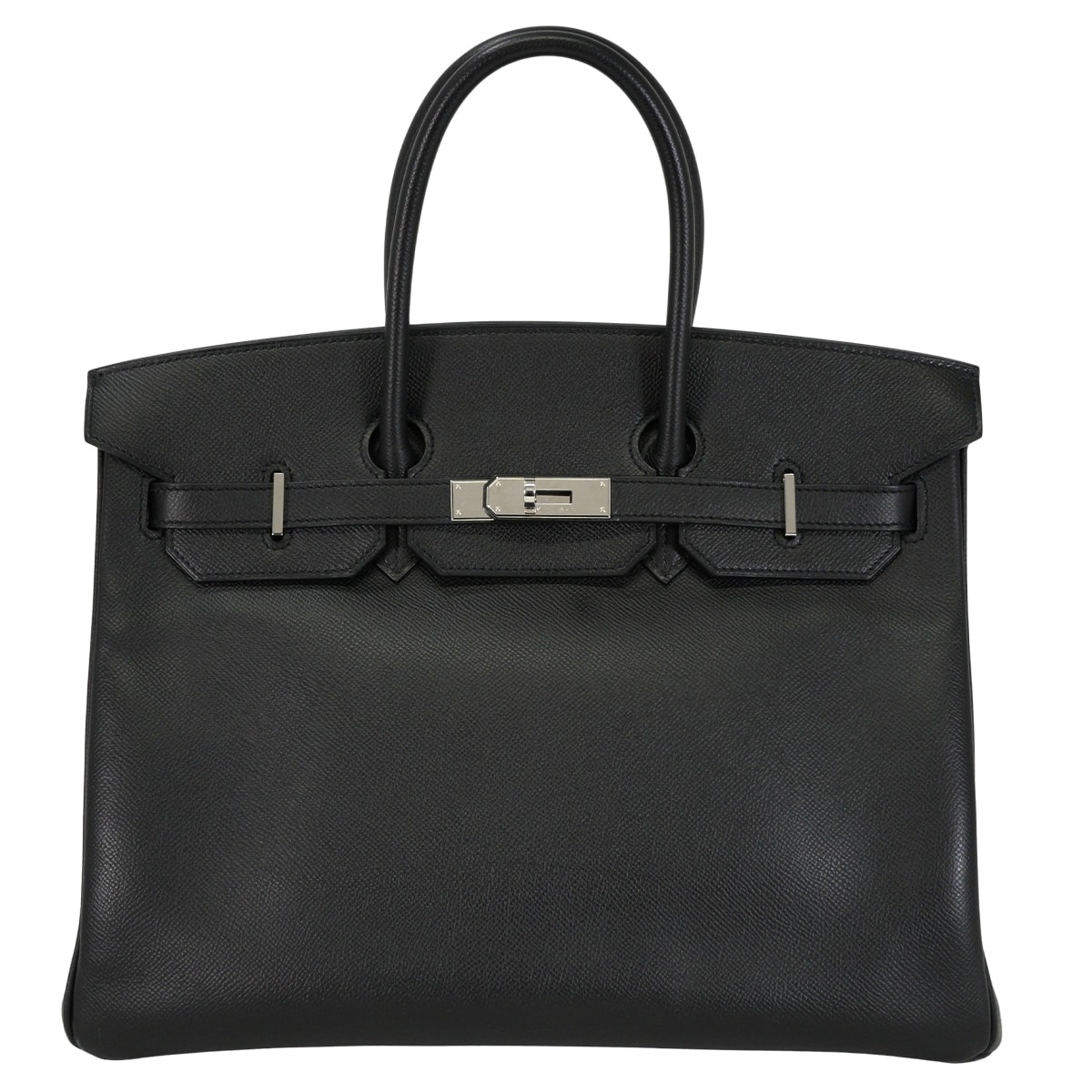 HERMES エルメス ハンドバッグ バーキン35 黒 (ブラック) エプソン シルバー金具 □K刻印 SAランク【中古】