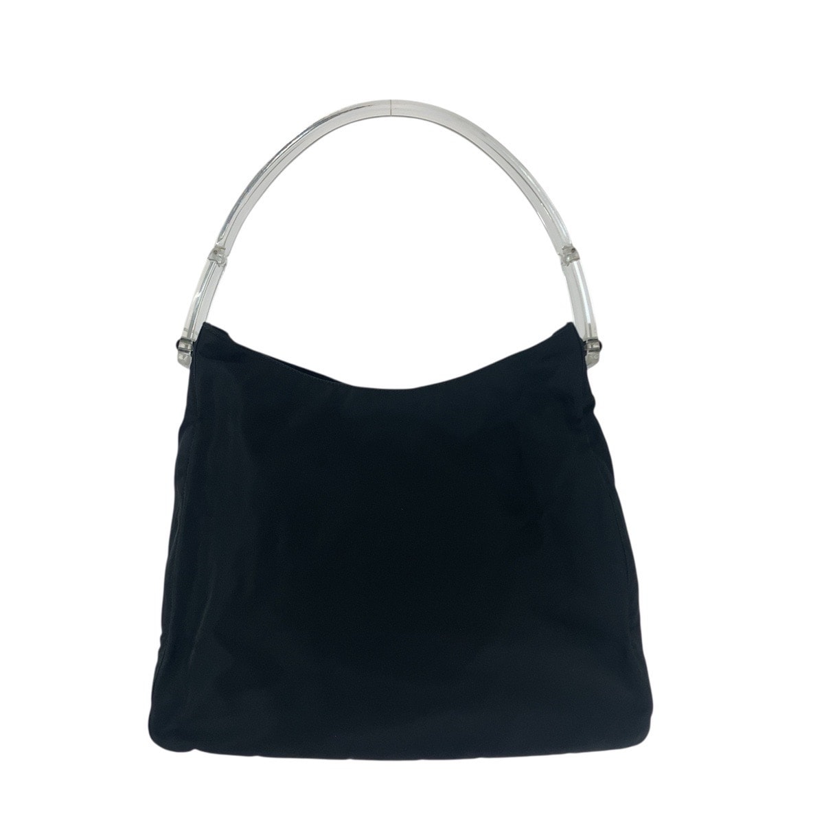 美品 PRADA プラダ テスート 三角ロゴプレート ブラック 黒 ナイロン プラスチック/ ショルダーバッグ 505396 【中古】