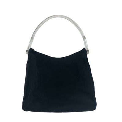 美品 PRADA プラダ テスート 三角ロゴプレート ブラック 黒 ナイロン プラスチック/ ショルダーバッグ 505396 【中古】