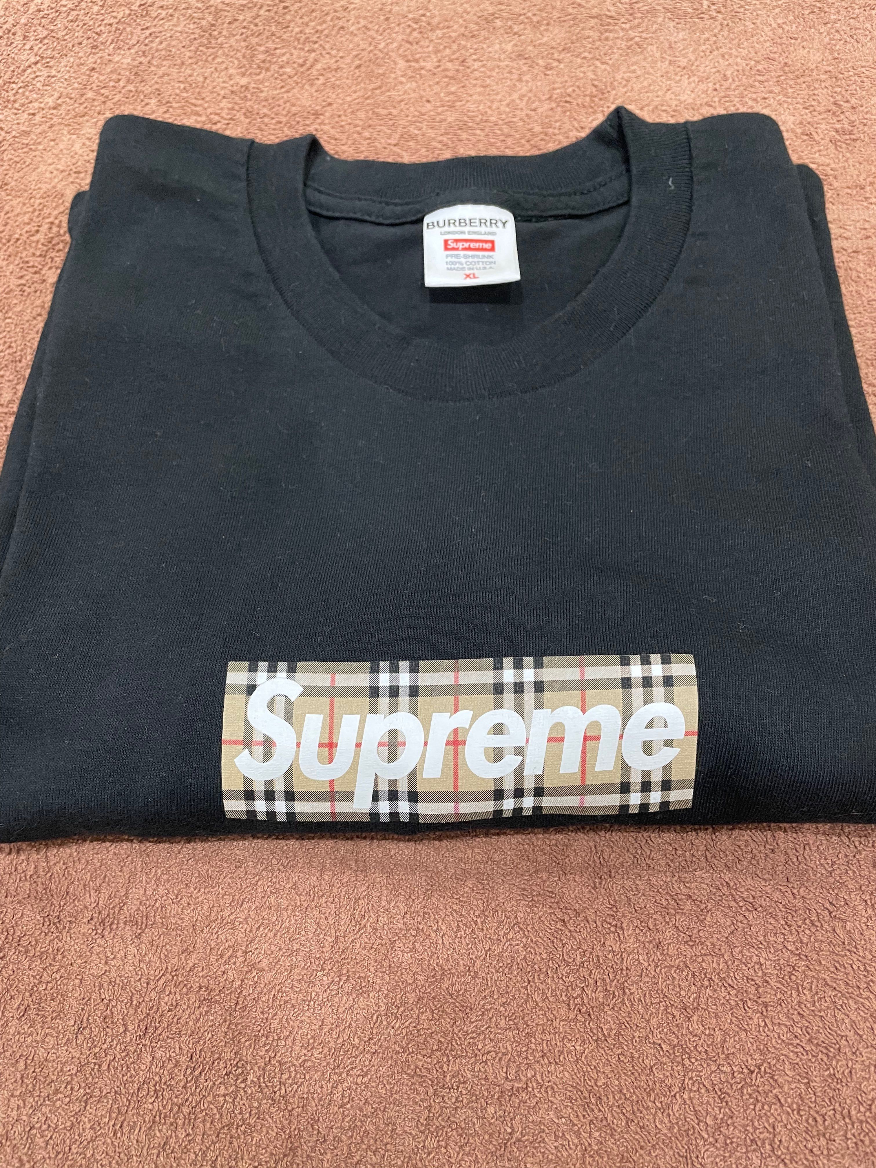 Supreme / Burberry Box Logo Tee "Black"